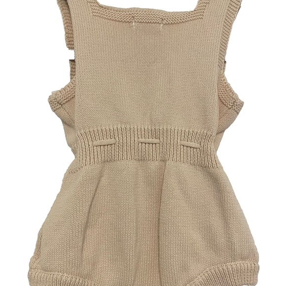 Chubby Bubby Bear Knit Romper 24 Mo Pom Pom Cream/Multi Color - Picture 2 of 4